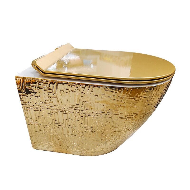 China Toilet Manufacture Bathroom Ceramic Plating Gold Wall Hung Toilet China Toilet Manufacture Bathroom Ceramic Plating Gold Wall Hung Toilet 1128 China Toilet Manufacture Bathroom Ceramic Plating Gold Wall Hung Toilet - Image 2