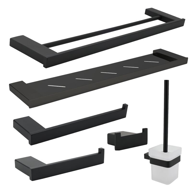 Factory Direct Sale High Quality Matte Black Hotel Bathroom Hardware Stainless Steel Bathroom Accessories Set Factory Direct Sale High Quality Matte Factory Direct Sale High Quality Matte Black Hotel Bathroom Hardware Stainless Steel Bathroom Accessories Set