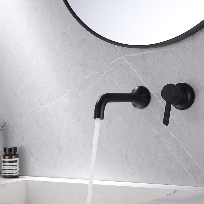 Single Handle Designed Basin Faucet Mixer Brass Bathroom Basin Wall-mounted Faucet Factory Wholesale Price Brass Lavabo Wall Faucet Bathroom olecranon Wall Mounted Basin Faucet 4 Single Handle Designed Basin Faucet Mixer Brass Bathroom Basin Wall-mounted Faucet - Image 3