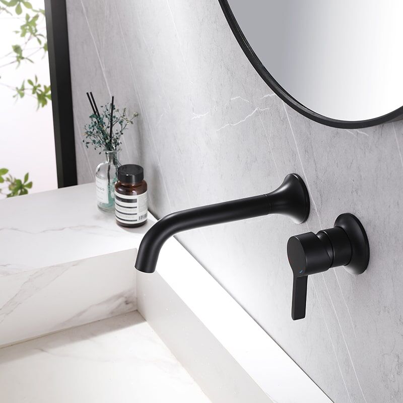 Single Handle Designed Basin Faucet Mixer Brass Bathroom Basin Wall-mounted Faucet Factory Wholesale Price Brass Lavabo Wall Faucet Bathroom olecranon Wall Mounted Basin Faucet 5 Single Handle Designed Basin Faucet Mixer Brass Bathroom Basin Wall-mounted Faucet - Image 5