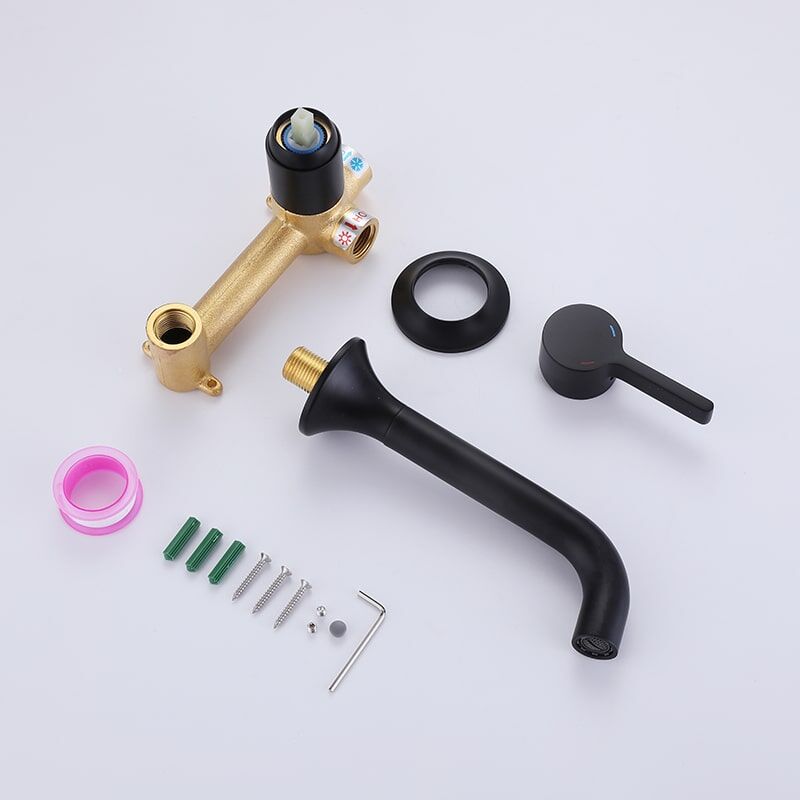 Single Handle Designed Basin Faucet Mixer Brass Bathroom Basin Wall-mounted Faucet Factory Wholesale Price Brass Lavabo Wall Faucet Bathroom olecranon Wall Mounted Basin Faucet 7 Single Handle Designed Basin Faucet Mixer Brass Bathroom Basin Wall-mounted Faucet - Image 10
