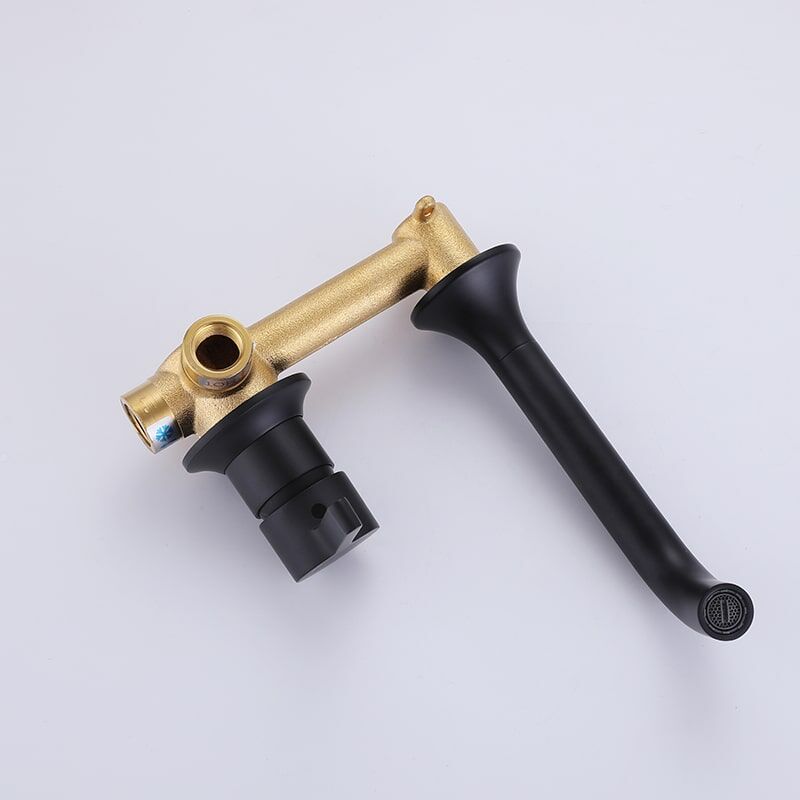 Single Handle Designed Basin Faucet Mixer Brass Bathroom Basin Wall-mounted Faucet Factory Wholesale Price Brass Lavabo Wall Faucet Bathroom olecranon Wall Mounted Basin Faucet 8 Single Handle Designed Basin Faucet Mixer Brass Bathroom Basin Wall-mounted Faucet - Image 7