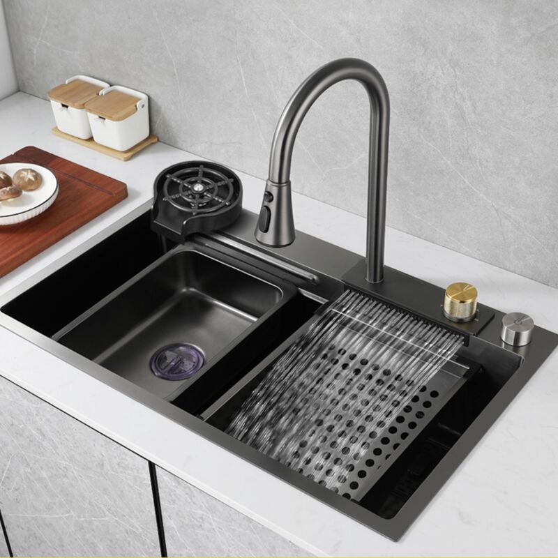 Handmade 304 Stainless Steel Kitchen Faucet Nano Step Mount Double Bowl One-Hole Design Undermount Farmhouse Kitchen Sinks Handmade 304 Stainless Steel Kitchen Faucet Nano Handmade 304 Stainless Steel Kitchen Faucet Nano Step Mount Double Bowl One-Hole Design Undermount Farmhouse Kitchen Sinks