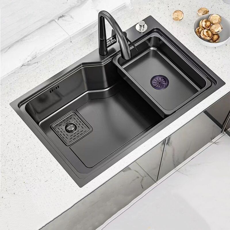 Handmade Modern Commercial Kitchen Sink 304 Stainless Steel Single & Double Bowl Nano Surface Multifunctional Square Wash Basin Handmade Modern Commercial Kitchen Sink 304 Stainless Handmade Modern Commercial Kitchen Sink 304 Stainless Steel Single & Double Bowl Nano Surface Multifunctional Square Wash Basin