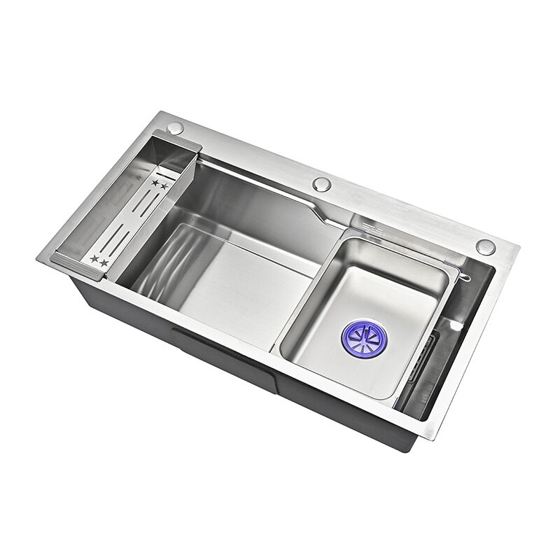 High Quality Stainless Steel Handmade Kitchen Sink Modern Design Single Bowl with Drainer Simple Style Counter Installation High Quality Stainless Steel Handmade Kitchen Sink 2 High Quality Stainless Steel Handmade Kitchen Sink Modern Design Single Bowl with Drainer Simple Style Counter Installation