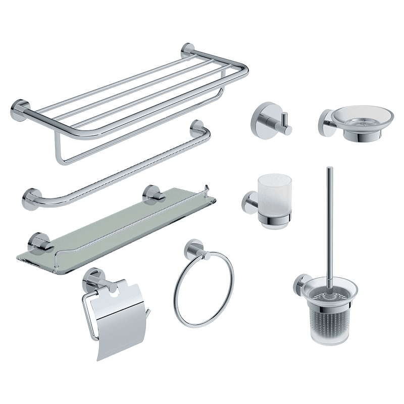 High Quality Stainless Steel and Brass Chrome Towel Rack Bathroom Hardware Set Wall Mount Towel Shelf Bathroom Accessories High Quality Stainless Steel and Brass High Quality Stainless Steel and Brass Chrome Towel Rack Bathroom Hardware Set Wall Mount Towel Shelf Bathroom Accessories