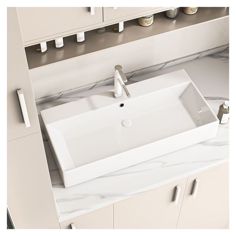 Hot Selling Large Size Rectangular Counter Top Bathroom Hand Wash Sinks Ceramic Smooth Washing Basin Hot Selling Large Size Rectangular Counter Hot Selling Large Size Rectangular Counter Top Bathroom Hand Wash Sinks Ceramic Smooth Washing Basin