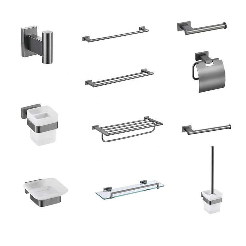 Hotel Gun Gray 304 Stainless Steel Bathroom Accessory Fittings and Bathroom Accessories Hardware Set Hotel Gun Gray 304 Stainless Steel Hotel Gun Gray 304 Stainless Steel Bathroom Accessory Fittings and Bathroom Accessories Hardware Set