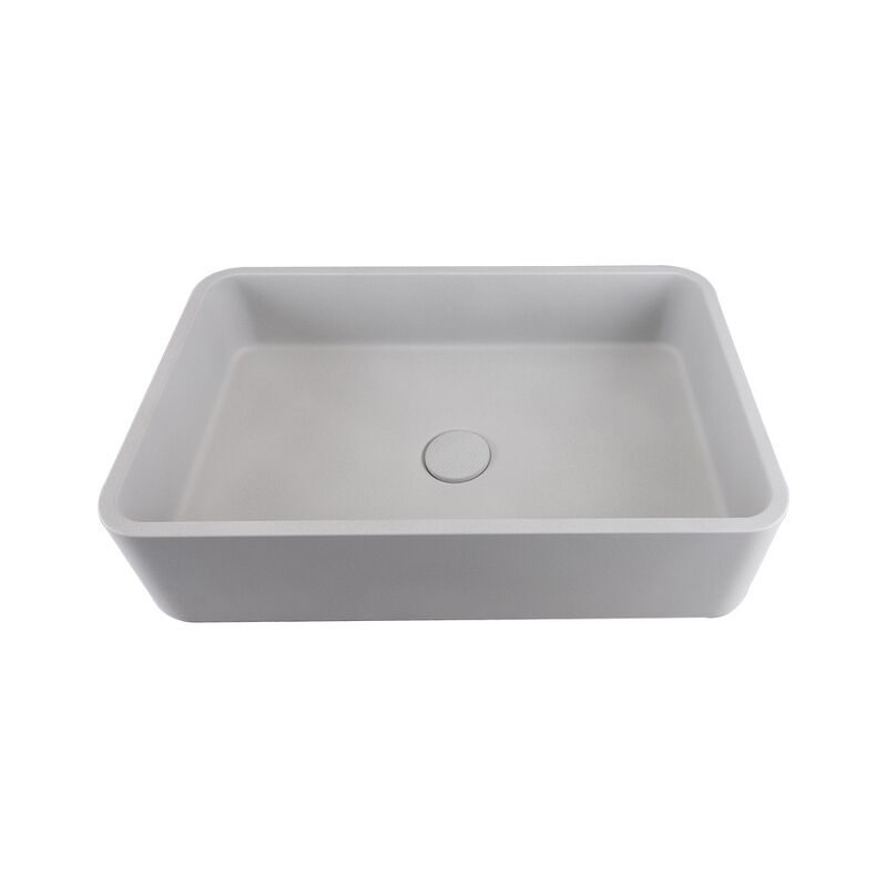 Grey Above Counter Rectangle Deep Concrete Countertop Bathroom Basin Wash Sink Industrial Style Grey Above Counter Rectangle Grey Above Counter Rectangle Deep Concrete Countertop Bathroom Basin Wash Sink