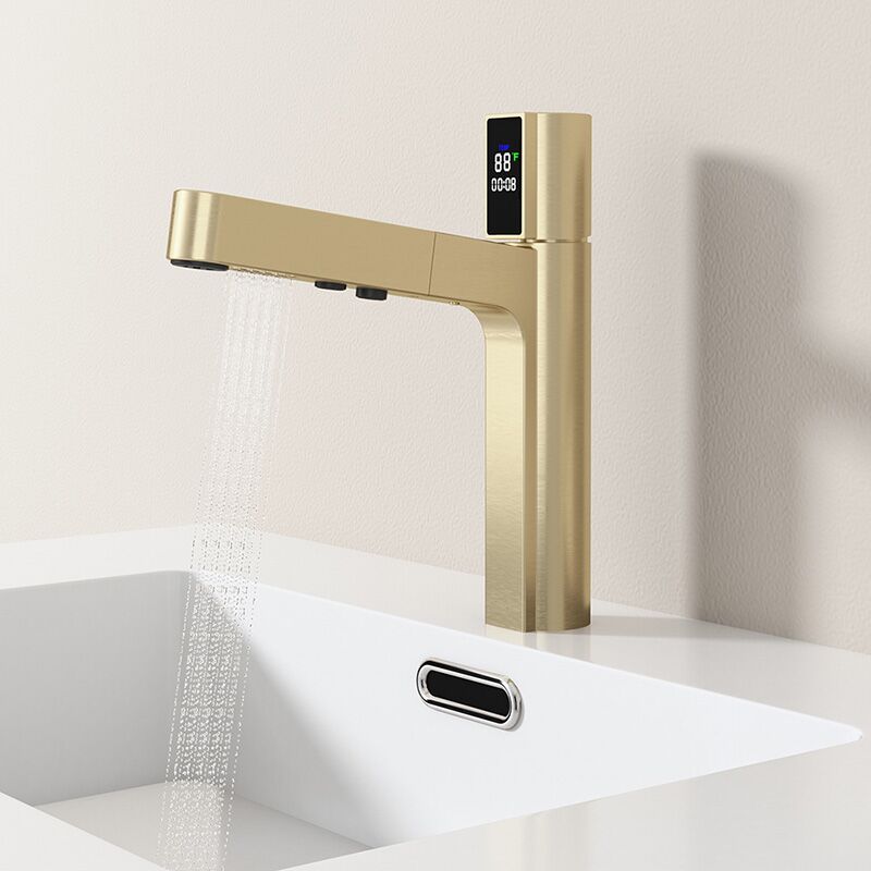 Wholesale Brass Bathroom Sink Faucet with Pull Out Sprayer, Black Fahrenheit Degree Temperature LED Digital Display Sink Faucet LAZ HOME Bathroom Sink Faucet with Pull Out Sprayer Fahrenheit Degree Temperature LED Digital Display Faucet 3 Wholesale Brass Bathroom Sink Faucet with Pull Out Sprayer, Black Fahrenheit Degree Temperature LED Digital Display Sink Faucet - Image 3