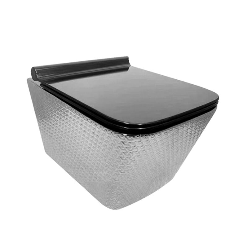 Luxury Bathroom Electroplated Toilets Tankless Concealed Cistern Wall Hung Toilet Luxury Gold Color Wall Hung Wc Bathroom Commode Ceramic Wall Mounted Closestool Toilet G1165 Luxury Bathroom Electroplated Toilets Tankless Concealed Cistern Wall Hung Toilet - Image 7