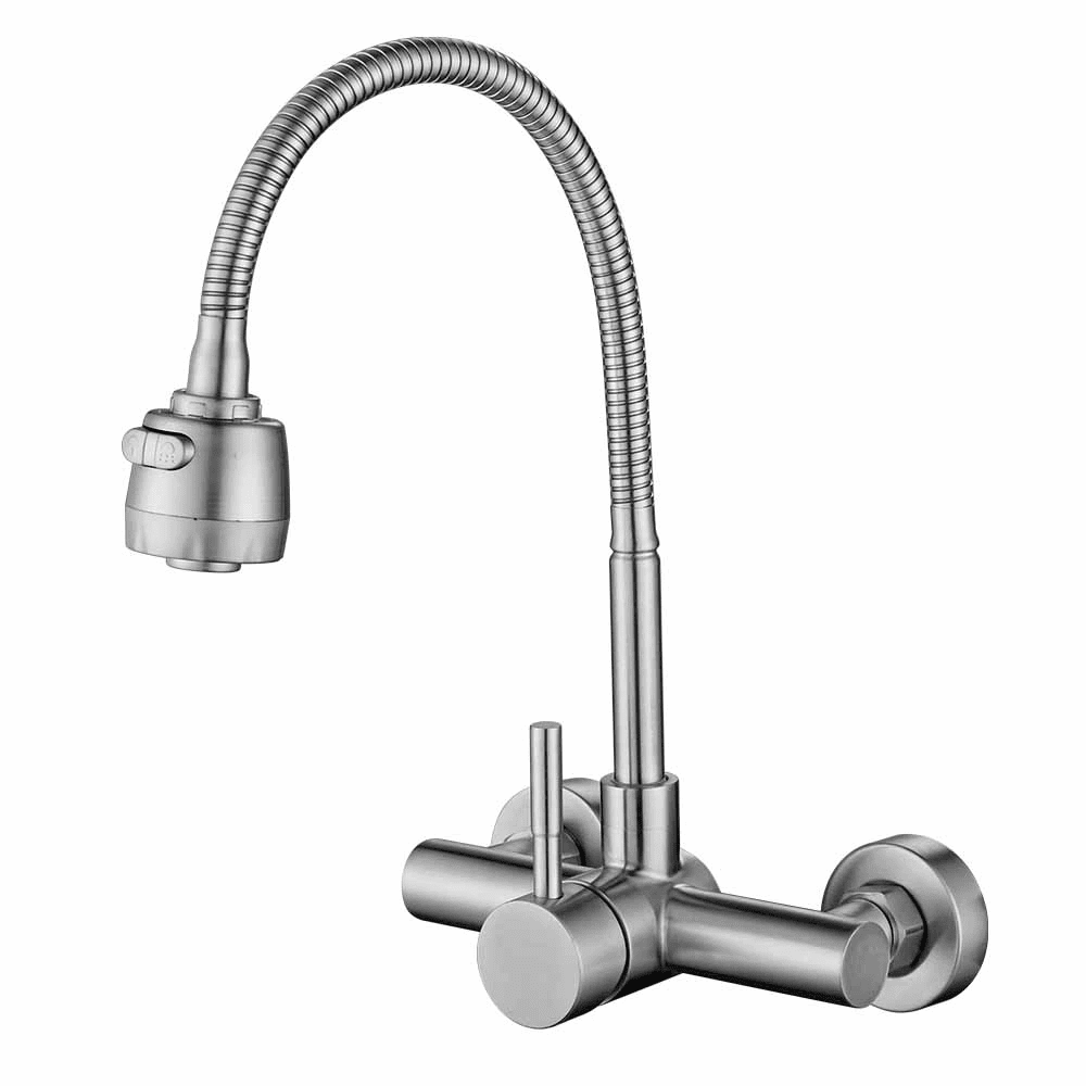 Wall Mounted 304 Stainless Steel Kitchen Faucet Sink Faucet MP KF 1021 Wall Mounted 304 Stainless Steel Kitchen Faucet Sink Faucet Wall Mounted 304 Stainless Steel Kitchen Faucet Sink Faucet