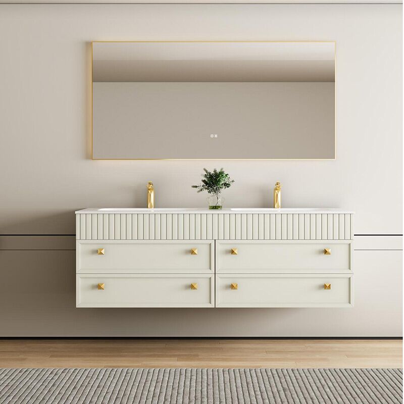 Wall-Mounted Bathroom Vanity PVC Carcase Waterproof LED Mirror MP RM2658 Wall Mounted Bathroom Vanity PVC Carcase Waterproof LED Mirror Wall-Mounted Bathroom Vanity PVC Carcase Waterproof LED Mirror