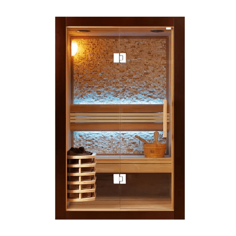 Luxury Family Wooden Red Cedar Dry Sauna Room with Heating Stove MP SR E059 Luxury Family Wooden Red Cedar Dry Sauna Room with Heating Stove Luxury Family Wooden Red Cedar Dry Sauna Room with Heating Stove