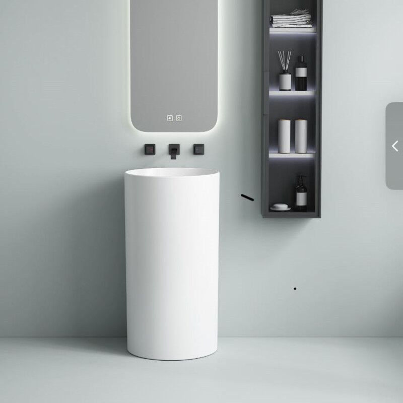 Modern Apartment Bathroom Ceramic Base Basin Hotel Bathroom Wall-mounted Basin Floor-standing Basin Modern Apartment Bathroom Ceramic Base Basin Modern Apartment Bathroom Ceramic Base Basin Hotel Bathroom Wall-mounted Basin Floor-standing Basin