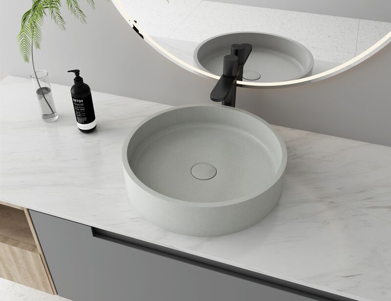 Modern Midcentury Bathroom Free Standing Wash Basin Countertop Home Application Bathroom Cement Sink Modern Midcentury Bathroom Free Standing Wash Modern Midcentury Bathroom Free Standing Wash Basin Countertop Home Application Bathroom Cement Sink