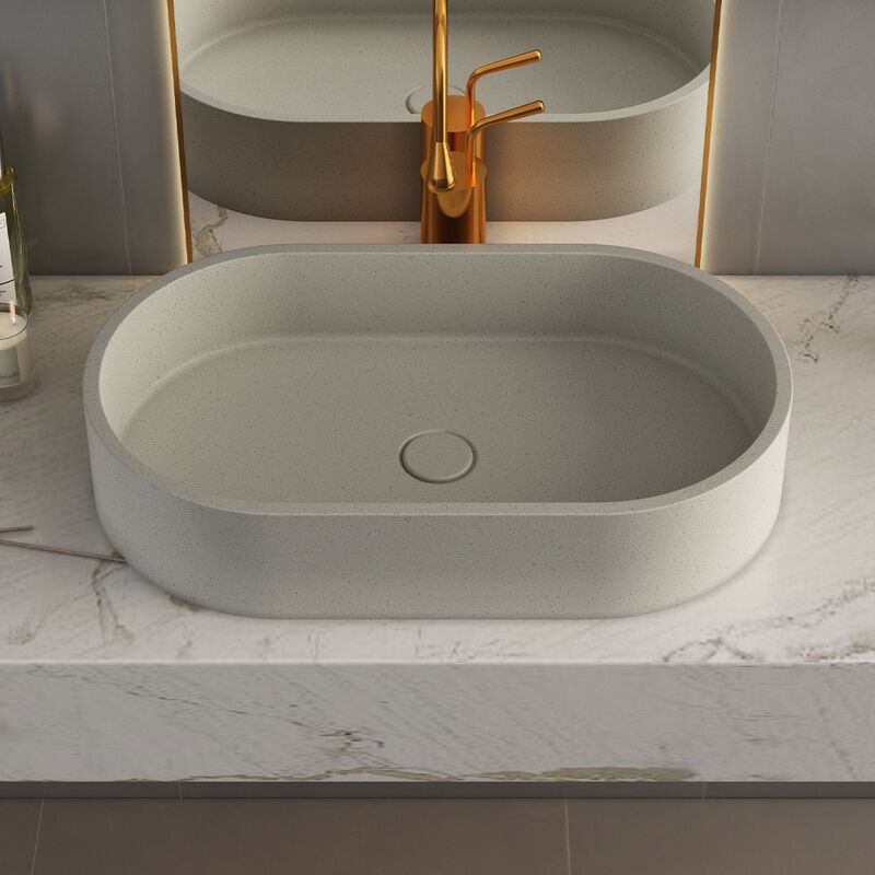 Modern Solid Grey Concrete Wash Basin Bathroom Stone Cabinet Sink Basin Countertop Cement Bathroom Basin Modern Solid Grey Concrete Wash Basin Modern Solid Grey Concrete Wash Basin Bathroom Stone Cabinet Sink Basin Countertop Cement Bathroom Basin
