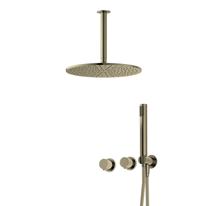 Modern style hotel bathroom gold color shower bath mixer  rain head  faucet set