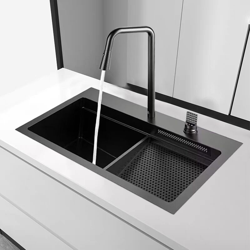 Multifunctional Pull-out Kitchen Mixer Faucet Sink Single Bowl Under Mount Stainless Steel Waterfall Kitchen Sink Multifunctional Pull out Kitchen Mixer Faucet Sink Multifunctional Pull-out Kitchen Mixer Faucet Sink Single Bowl Under Mount Stainless Steel Waterfall Kitchen Sink