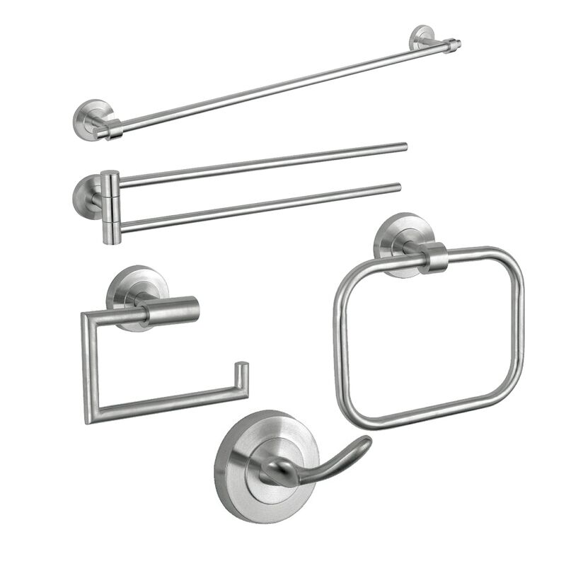 New Hotel & Home Design Stainless Steel 304 Toilet Bathroom Accessories Shower Toilet Paper Holder Towel Rack 6 Pieces Set New Hotel Home Design Stainless Steel New Hotel & Home Design Stainless Steel 304 Toilet Bathroom Accessories Shower Toilet Paper Holder Towel Rack 6 Pieces Set