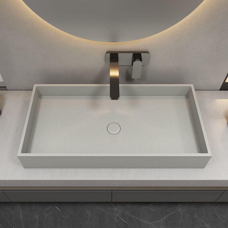 Wholesale Commerce Single Slot Gray Wash Basin Bathroom Concrete Sink Bathroom Countertop Wash Basin Rectangular SANIL Wholesale Commerce Single Slot Gray Wholesale Commerce Single Slot Gray Wash Basin Bathroom Concrete Sink Bathroom Countertop Wash Basin Rectangular