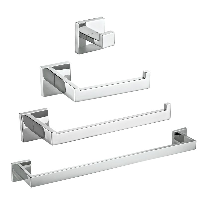 Bathroom Accessories Home Decoration Four Pieces Set Bathroom BathPartition Hardware.hotel Stainless Steel Modern SUS304 Square Bathroom Accessories Home Decoration Bathroom Accessories Home Decoration Four Pieces Set Bathroom BathPartition Hardware.hotel Stainless Steel Modern