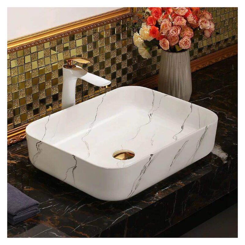 Sanitary Ware Ceramic Washing Basins Square Rectangular Round Marble Pattern Bathroom Wash Hand Sinks Sanitary Ware Ceramic Washing Basins Square Sanitary Ware Ceramic Washing Basins Square Rectangular Round Marble Pattern Bathroom Wash Hand Sinks