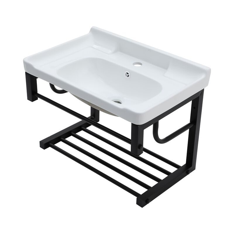 Single Faucet Hole Mount Bathroom Ceramic Wall Mounted with Bracket Wash Basin with Overflow Hole Single Faucet Hole Mount Bathroom Ceramic Single Faucet Hole Mount Bathroom Ceramic Wall Mounted with Bracket Wash Basin with Overflow Hole