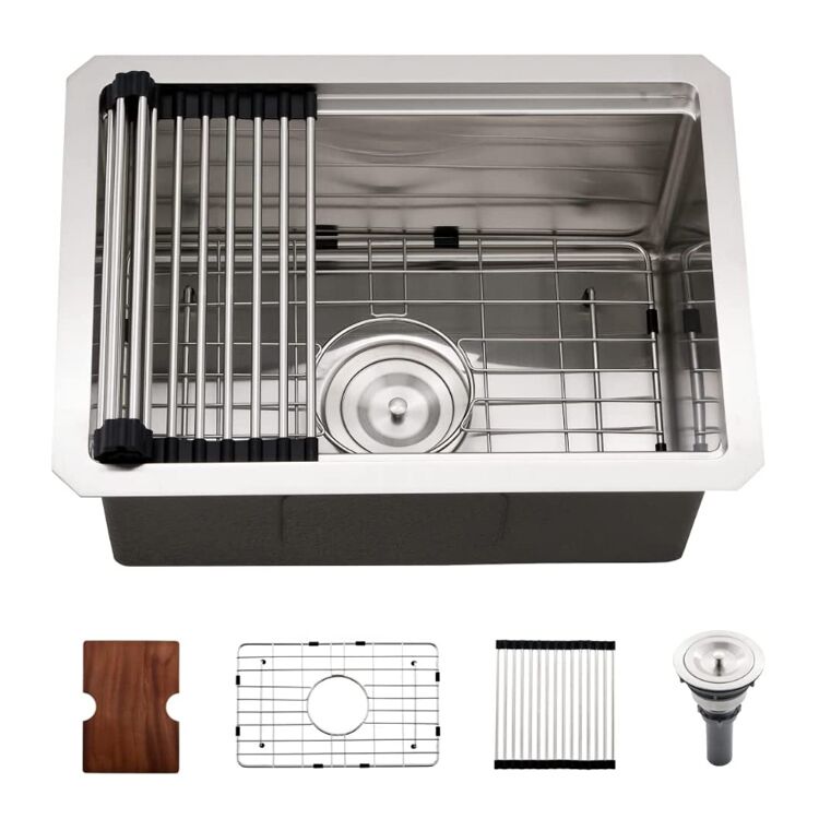 Stainless Steel Bar Sink Small RV Undermount Kitchen Sink Single Bowl Wet Bar Prep Sink Stainless Steel Bar Sink Small RV Undermount Stainless Steel Bar Sink Small RV Undermount Kitchen Sink Single Bowl Wet Bar Prep Sink
