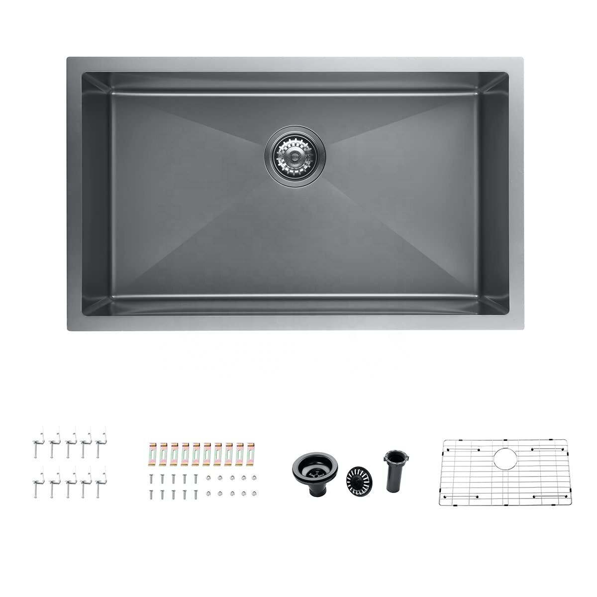 Stainless Steel Single Bowl Nano Dark Grey Modern Kitchen Sinks Black Kitchen Sink Undermount Stainless Steel Single Bowl Nano Dark Grey Stainless Steel Single Bowl Nano Dark Grey Modern Kitchen Sinks Black Kitchen Sink Undermount