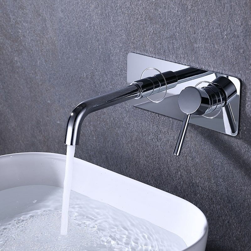 Wall Mounted Faucet Single Handle Hotel Bathroom Basin Faucet Hot Cold Mixer Tap Wall Mount Single Handle Hotel Bathroom Basin Faucet Hot Cold Mixer Tap 3 Wall Mounted Faucet Single Handle Hotel Bathroom Basin Faucet Hot Cold Mixer Tap - Image 2