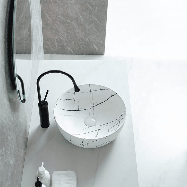 Wholesale Elegant Bathroom Lavabo High Quality White Marble Countertop Mounted Ceramic Washbasin Wholesale Elegant Bathroom Lavabo High Quality Wholesale Elegant Bathroom Lavabo High Quality White Marble Countertop Mounted Ceramic Washbasin
