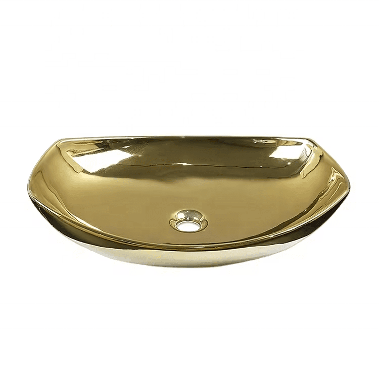 Wholesale Luxury Golden Ceramic Hand Wash Basin Oval Sanitary Ware Bathroom Sinks for Home Hotel Villa Kitchen Wholesale Luxury Golden Ceramic Hand Wash Wholesale Luxury Golden Ceramic Hand Wash Basin Oval Sanitary Ware Bathroom Sinks for Home Hotel Villa Kitchen