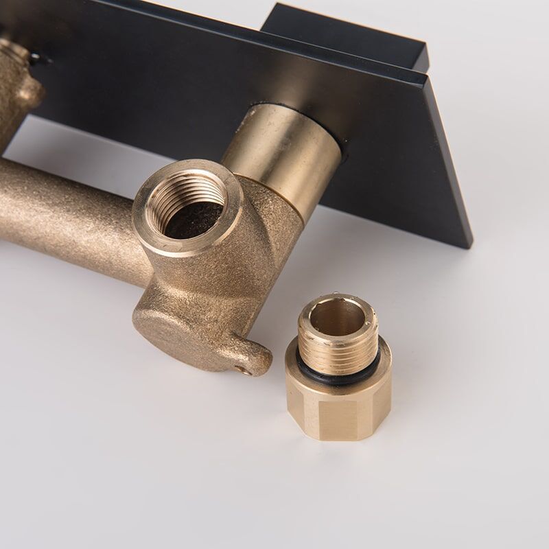 Factory Directly Brass 2 Lever Handles Square Wall Mounted Bathroom Sink Basin Faucet brass 2 lever handles square wall mounted Waterfall bathroom sink basin faucet 10 Factory Directly Brass 2 Lever Handles Square Wall Mounted Bathroom Sink Basin Faucet - Image 10