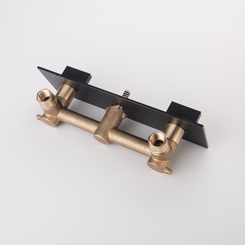 Factory Directly Brass 2 Lever Handles Square Wall Mounted Bathroom Sink Basin Faucet brass 2 lever handles square wall mounted Waterfall bathroom sink basin faucet 9 Factory Directly Brass 2 Lever Handles Square Wall Mounted Bathroom Sink Basin Faucet - Image 9