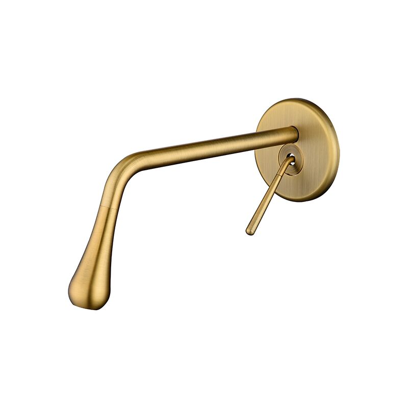 Modern Design Wall Mounted Basin Faucet Gold Single Handle Bathroom Faucet Concealed Bathroom Sink Faucet brass faucet brushed chrome brush gold rose gold matte black graphite wash basin tap