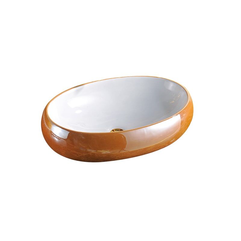 Luxury Bathroom Large Hard Stone Sink Ceramic Wash Basin Bathroom Container Gold Plating MPMarbled005 basin YITAI WR005 2 min Art bathroom basin ceramic sink