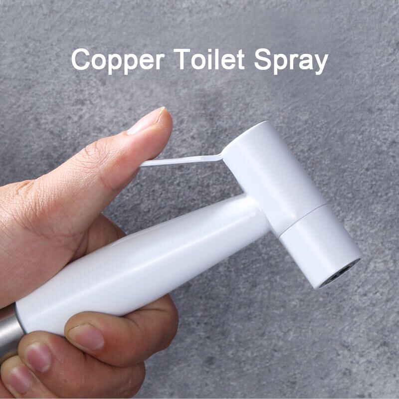 Copper Hand Held Bidet Sprayer Rinse Toilet Bidet Spray Manufacturer Brushed Nickel Toilet Sprayer Customized Manufacturer Stable water flow and strong flushing han1 Copper Hand Held Bidet Sprayer Rinse Toilet Bidet Spray Manufacturer Brushed Nickel Toilet Sprayer - Image 3