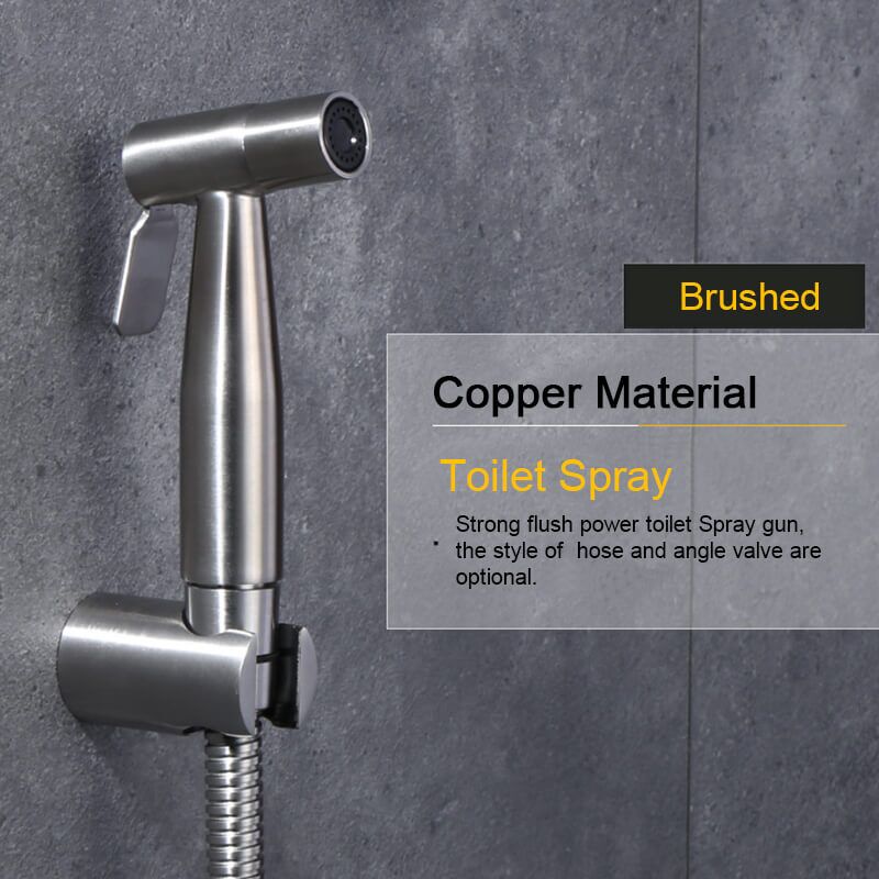 Copper Hand Held Bidet Sprayer Rinse Toilet Bidet Spray Manufacturer Brushed Nickel Toilet Sprayer Customized Manufacturer Stable water flow and strong flushing han9 Customized Manufacturer Stable water flow and strong flushing han for hoetl toielt