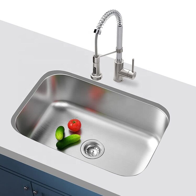 28 Inch 18G CUPC Pressed 304 Stainless Steel Sink Under Counter Single Kitchen Sink 28 Inch 18G CUPC Pressed 304 Stainless 28 Inch 18G CUPC Pressed 304 Stainless Steel Sink Under Counter Single Kitchen Sink