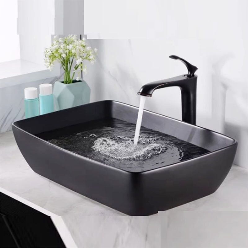Ceramic Bathroom Basin Sink Color Glazed Matt Glossy Black Toilet Hand Wash Basins