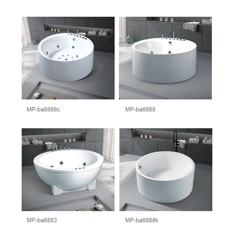 Big Round Acrylic Freestanding Bathtub New Model Cheap Massage Bathtub Factory wholesale Round acrylic resin freestanding bathtub solid surface stand alone baths tub