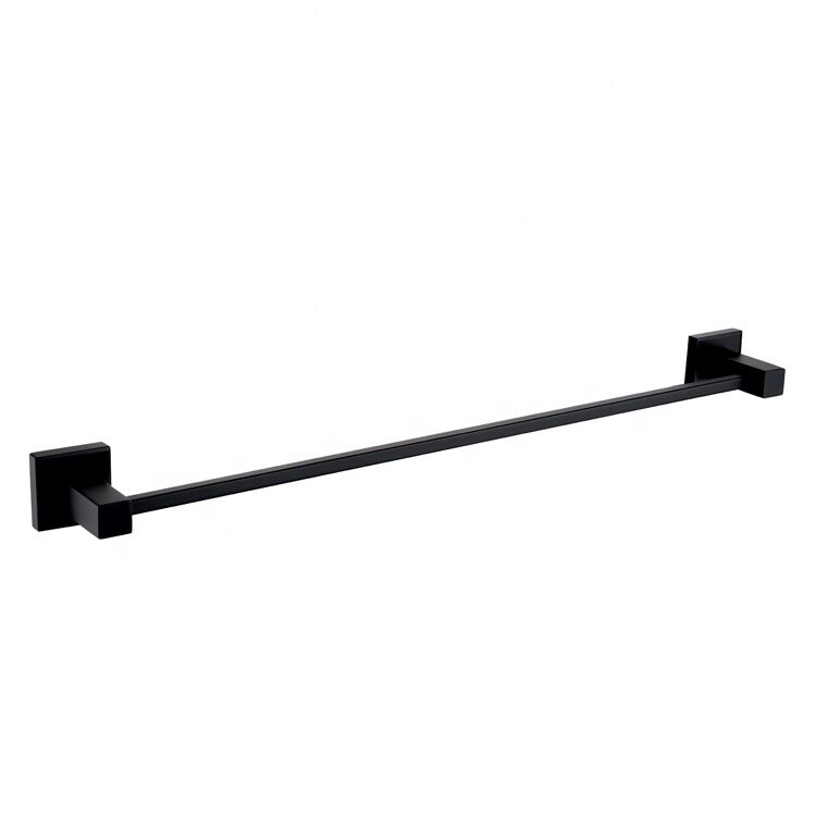 Factory Direct Sale Bathroom Washroom Wall Mounted Towel Rack 304 Stainless Steel Black Square Single Towel Rail Bar Holder Factory Direct Sale Bathroom Washroom Wall Factory Direct Sale Bathroom Washroom Wall Mounted Towel Rack 304 Stainless Steel Black Square Single Towel Rail Bar Holder