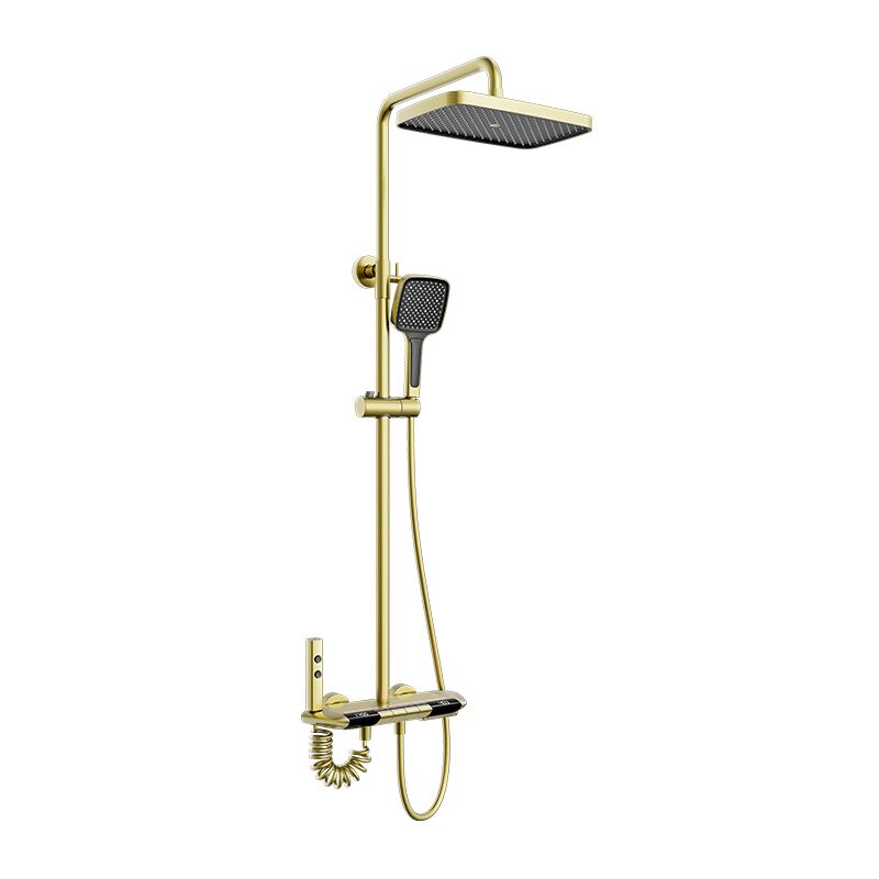 Factory Price Gold Color with Spray Handle Shower Set Thermostatic Bathroom Shower System