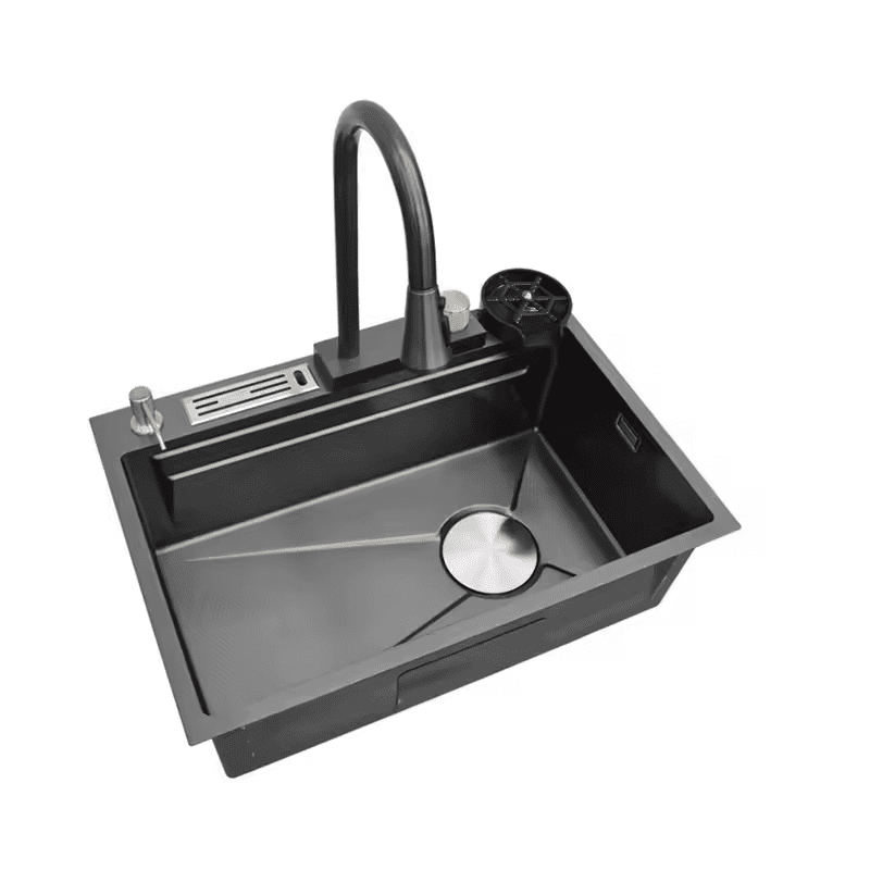 Factory Stainless Steel 304 Kitchen Sink with Multifunctional Stretchable Faucet Factory Stainless Steel 304 Kitchen Sink Factory Stainless Steel 304 Kitchen Sink with Multifunctional Stretchable Faucet