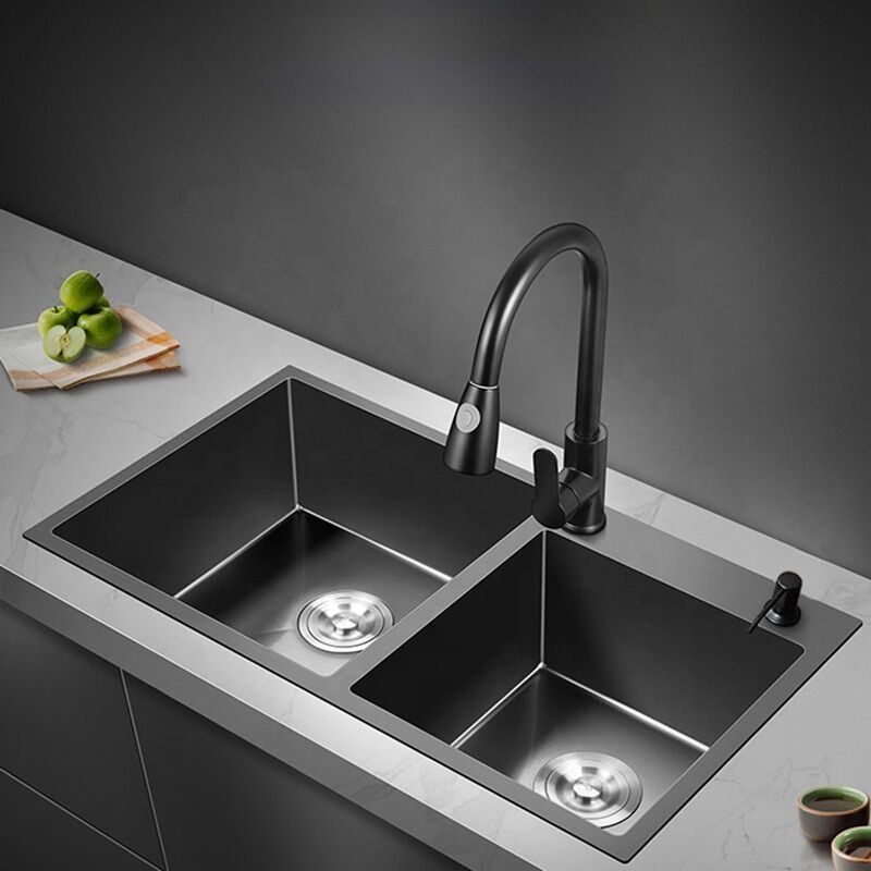 Handmade Modern 304 Stainless Steel Kitchen Sink Nano Utility Double Bottom Square Bowl Smart Multifunction Undermount Handmade Modern 304 Stainless Steel Kitchen Sink Handmade Modern 304 Stainless Steel Kitchen Sink Nano Utility Double Bottom Square Bowl Smart Multifunction Undermount