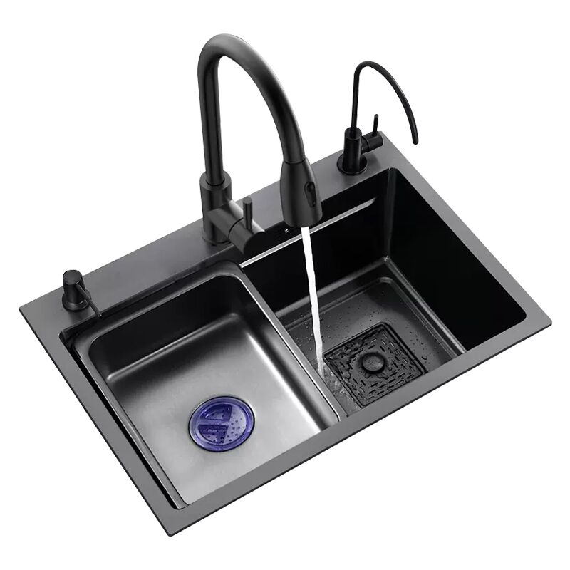 High-End Stainless Steel Single Bowl Kitchen Sink with Digital Display Factory Supply Direct Sales Cup Washer Included High End Stainless Steel Single Bowl Kitchen High-End Stainless Steel Single Bowl Kitchen Sink with Digital Display Factory Supply Direct Sales Cup Washer Included