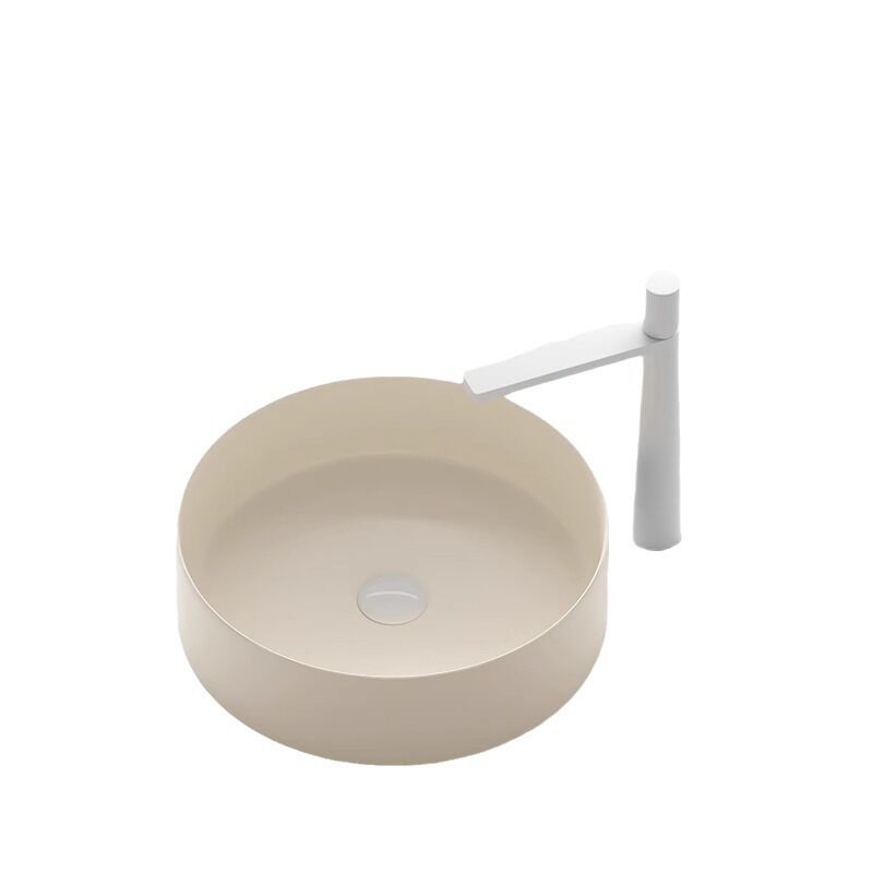 Hot Sale Above Countermacaron Color Sink  Premium Bathroom Sinks White Matte Ceramic Basin