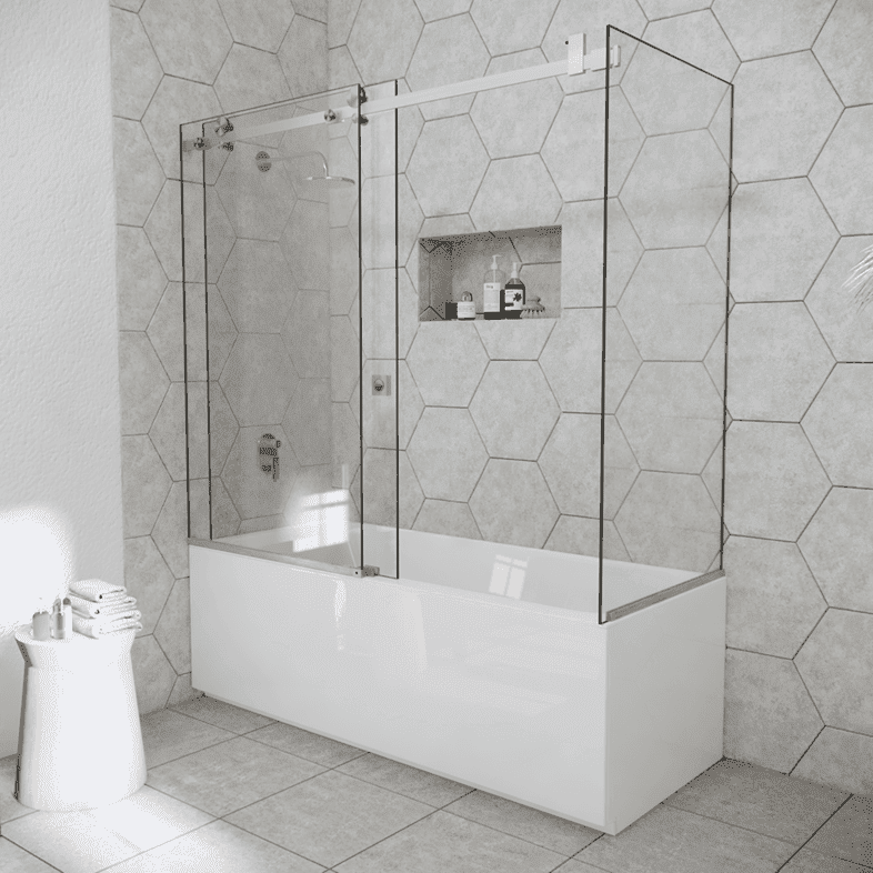 Bathtub Shower Doors with Silent Hinges Factory Wholesale & Easy Installation MP SDB 1026 Bathtub Shower Doors with Silent Hinges Factory Wholesale Easy Installation Bathtub Shower Doors with Silent Hinges Factory Wholesale & Easy Installation