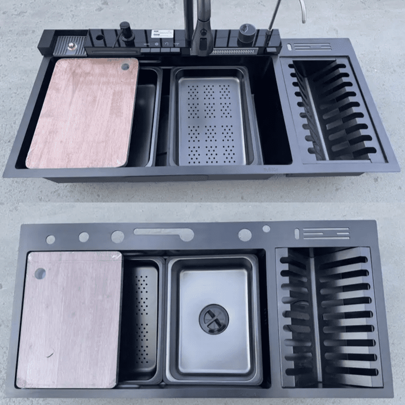 Kitchen Sink Mixer Stainless Steel 304 Brushed Kitchen Stainless Sinks with Dish Rack New Trendy 1000MM Kitchen Sink Mixer Kitchen Sink Mixer Stainless Steel 304 Brushed Kitchen Stainless Sinks with Dish Rack